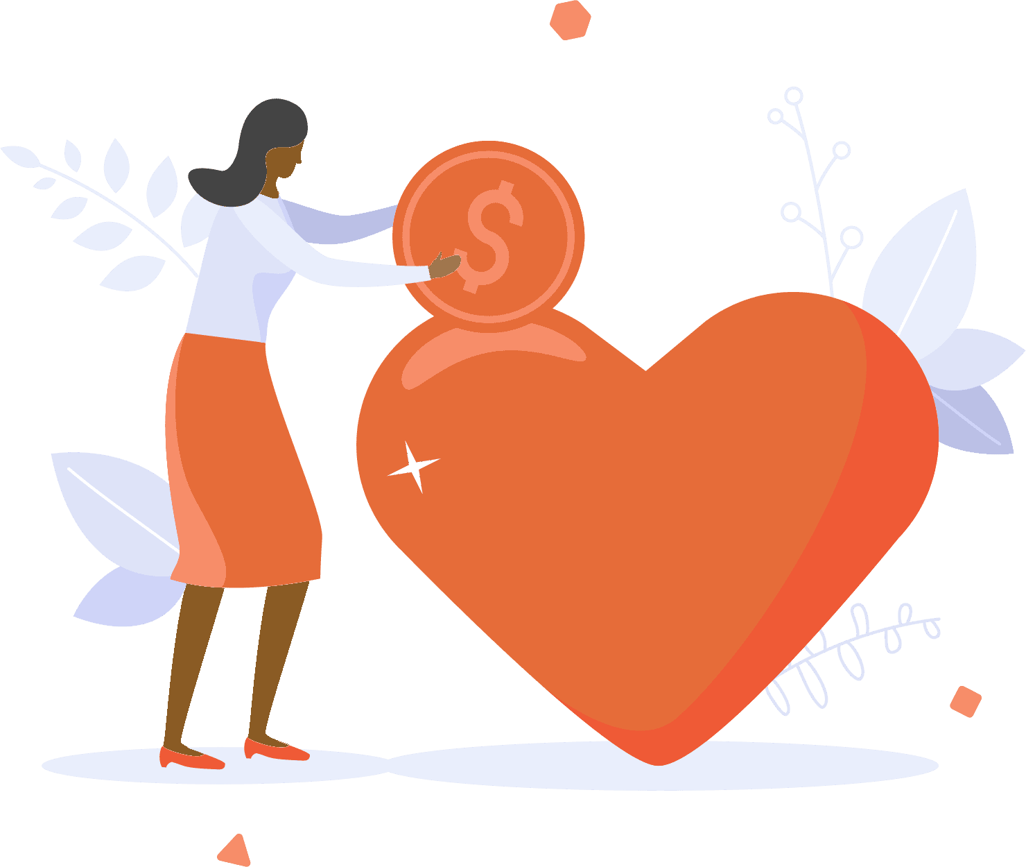 Woman Doing Charity Donation Edit